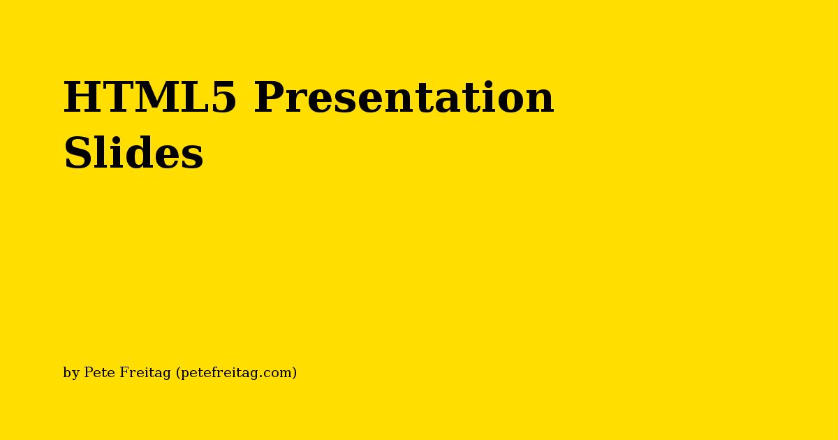 html5 presentation examples