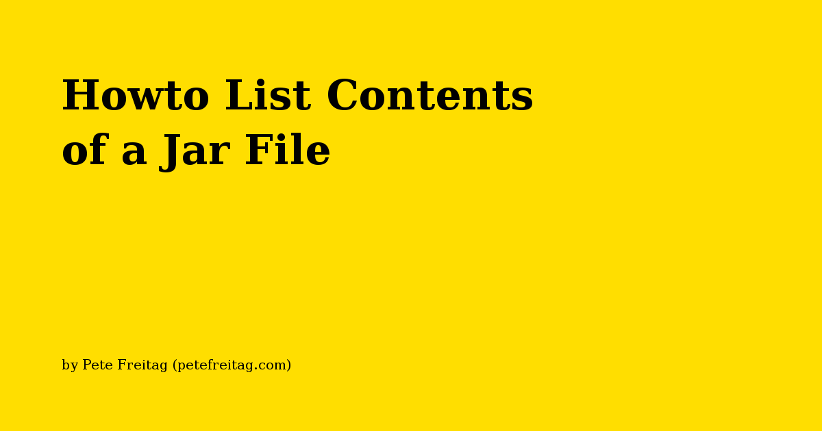 howto-list-contents-of-a-jar-file